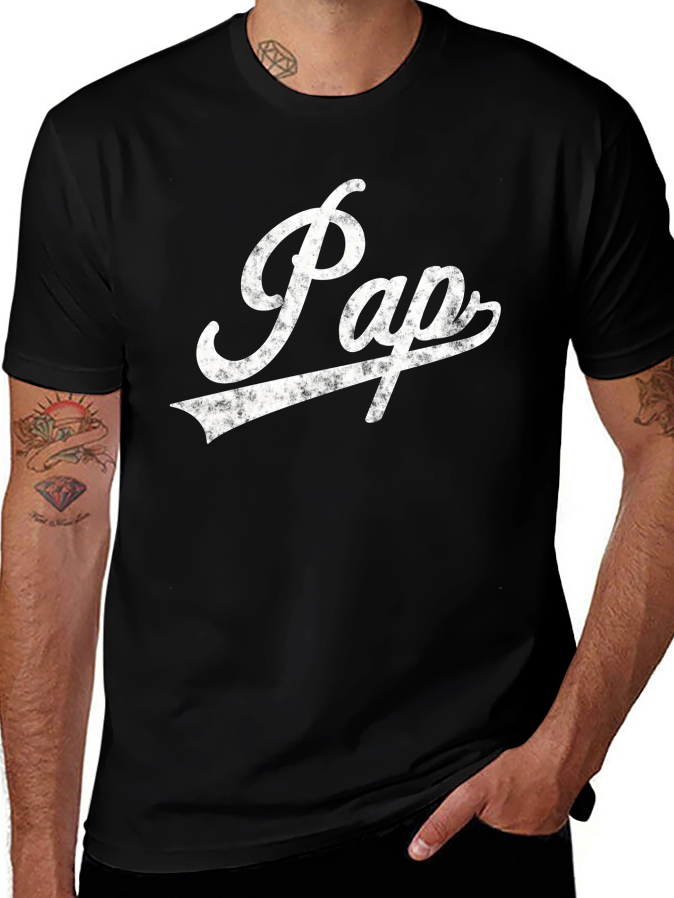 Papa Script Graphic Tee - Cool Dad Shirt