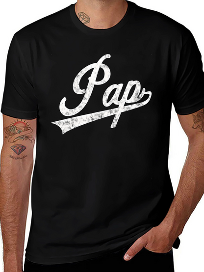 Papa Script Graphic Tee - Cool Dad Shirt