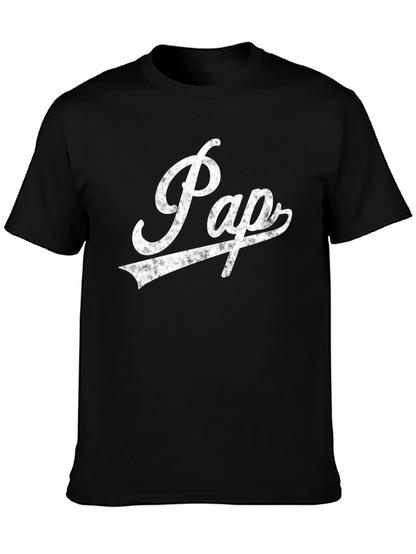 Papa Script Graphic Tee - Cool Dad Shirt