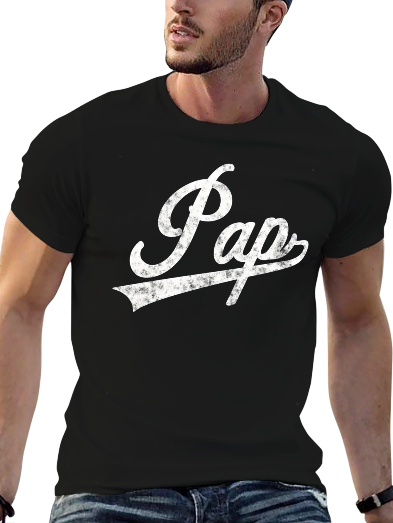 Papa Script Graphic Tee - Cool Dad Shirt