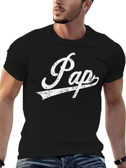 Papa Script Graphic Tee - Cool Dad Shirt