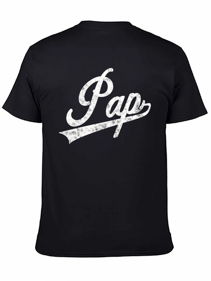 Papa Script Graphic Tee - Cool Dad Shirt