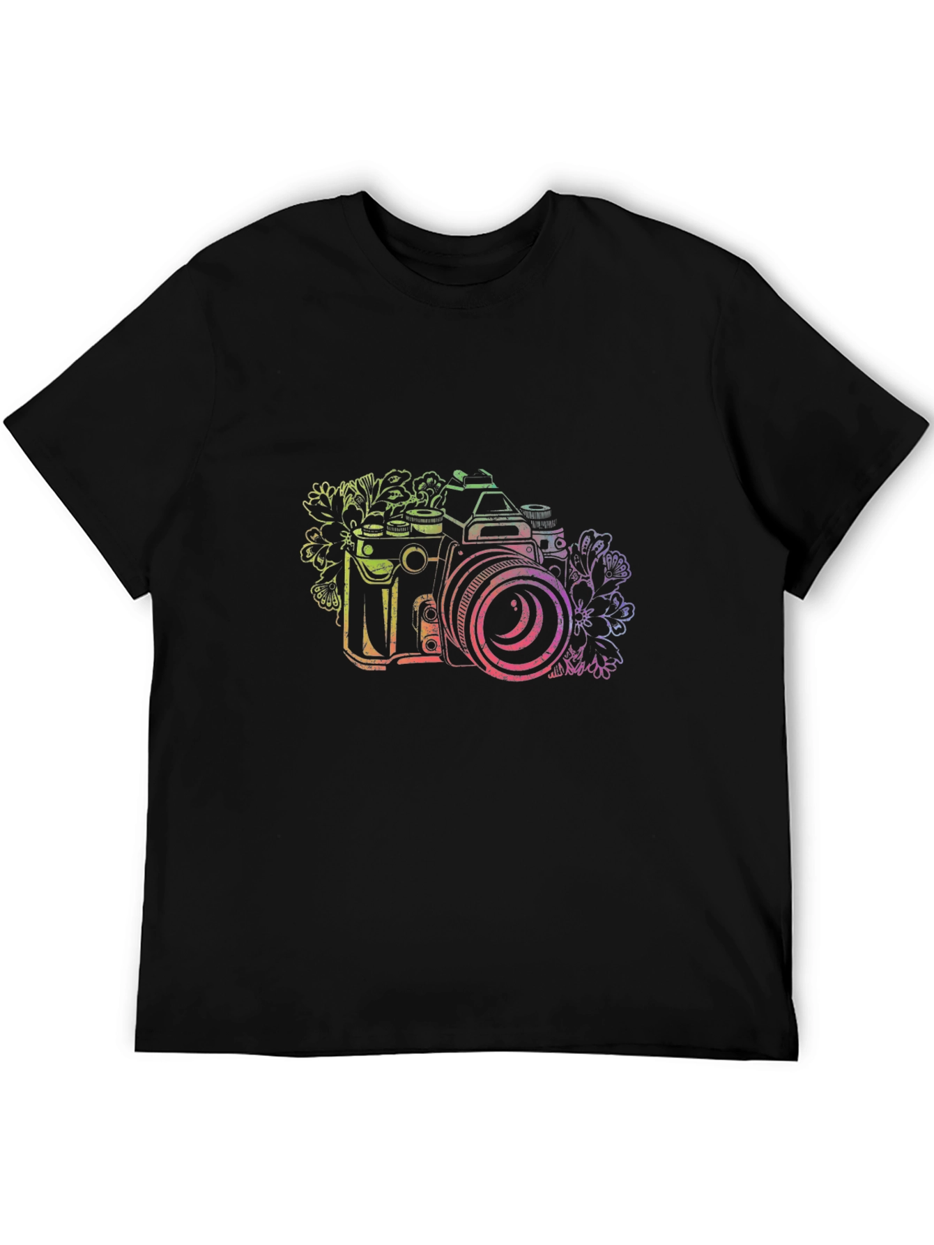 Camera Graphic Tee - Black Cotton