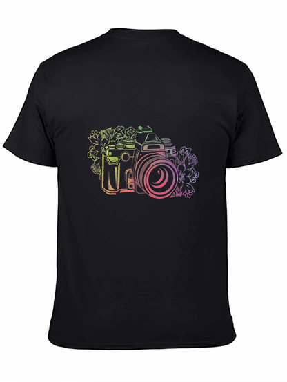 Camera Graphic Tee - Black Cotton