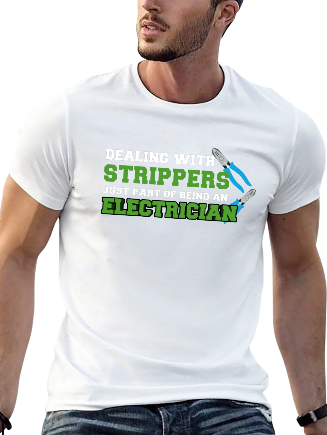 Electrician Stripper Humor Graphic T-Shirt