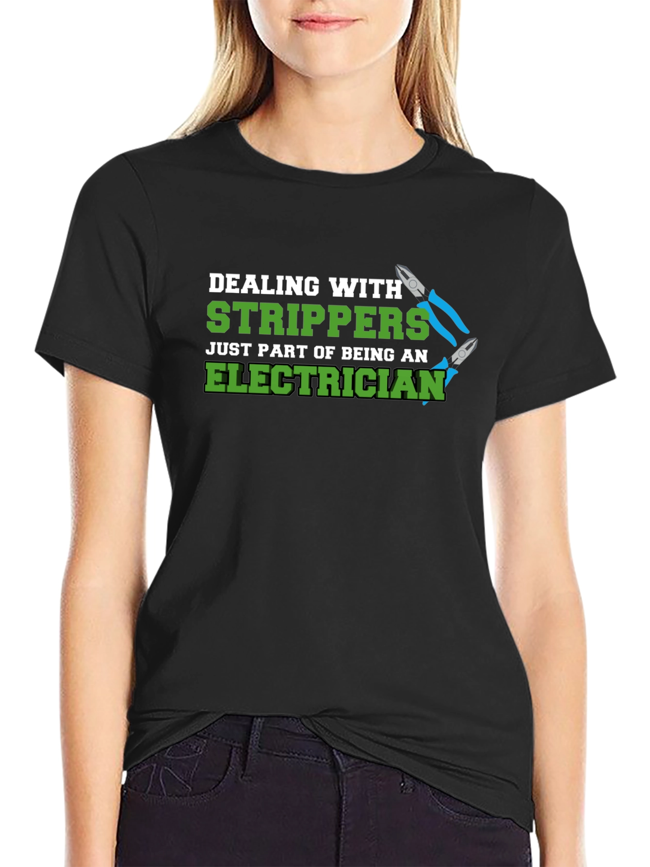 Electrician Stripper Humor Graphic T-Shirt