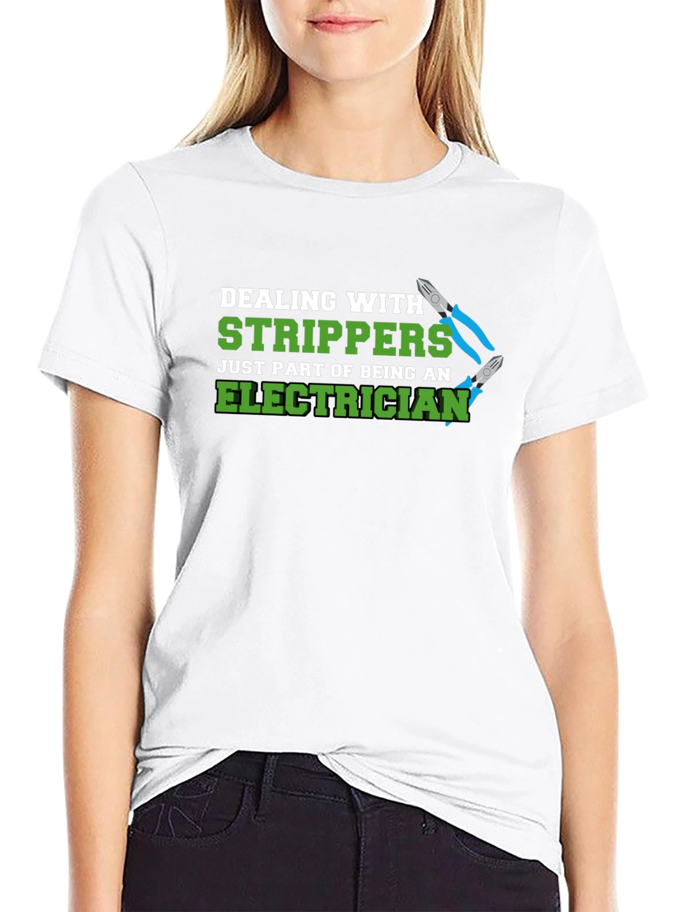 Electrician Stripper Humor Graphic T-Shirt