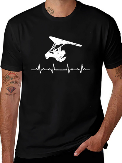 Hang Gliding Heartbeat T-Shirt - Soar High!