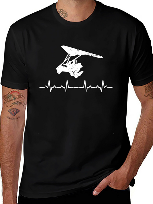 Hang Gliding Heartbeat T-Shirt - Soar High!