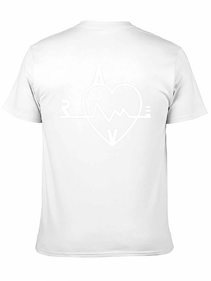 Rave Heartbeat Graphic Tee - Black Cotton Blend Shirt
