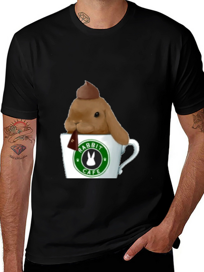 Rabbit Cafe Tee - Cute Bunny T-Shirt