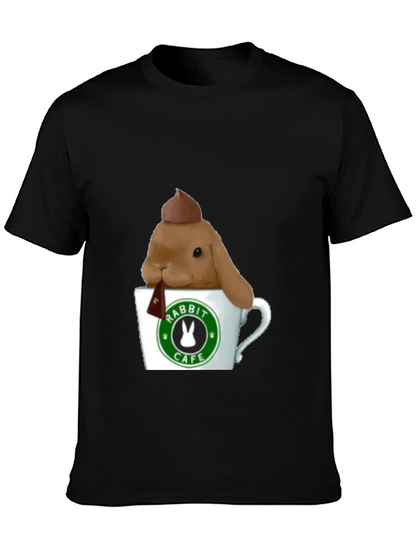 Rabbit Cafe Tee - Cute Bunny T-Shirt