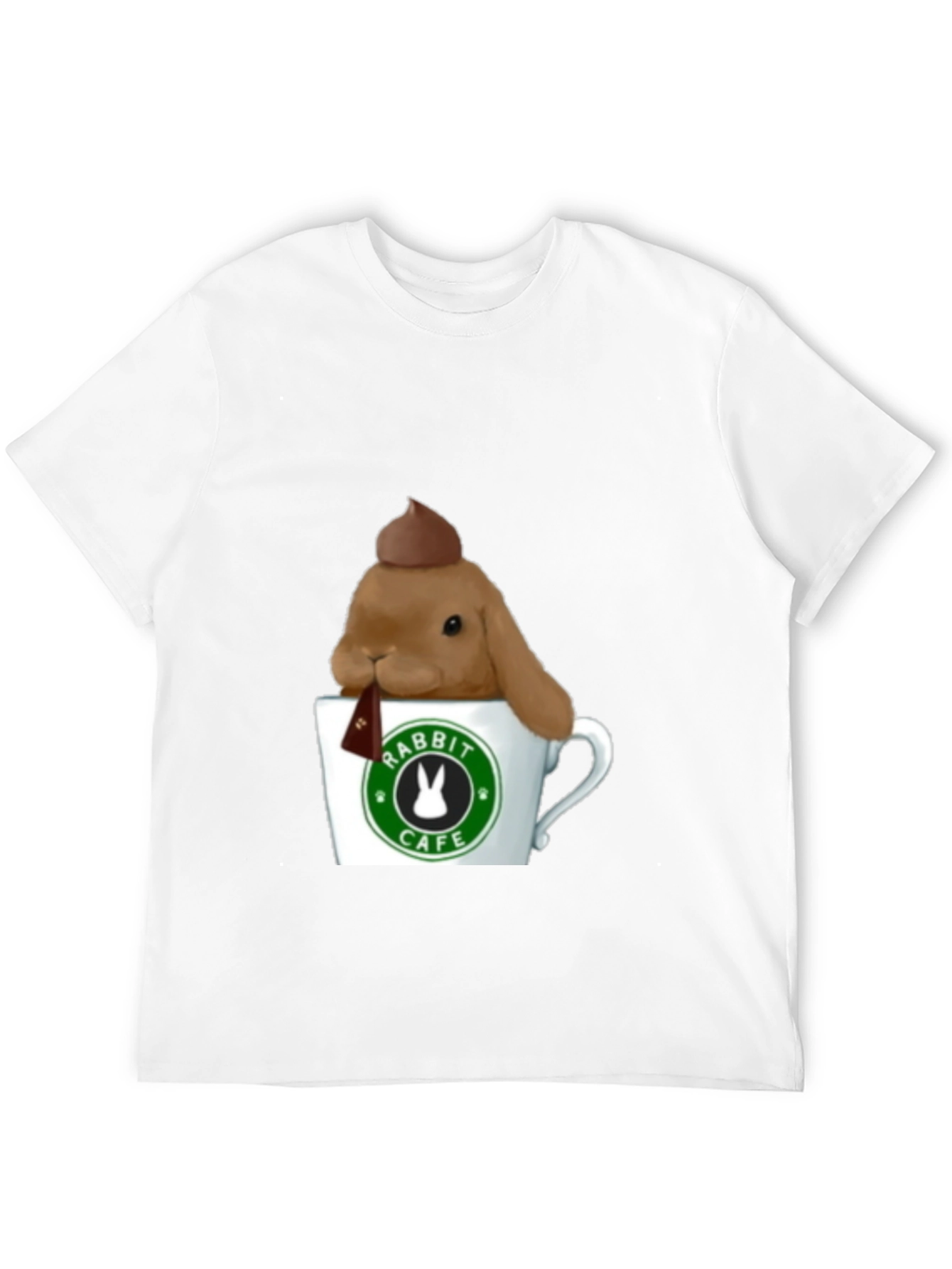 Rabbit Cafe Tee - Cute Bunny T-Shirt