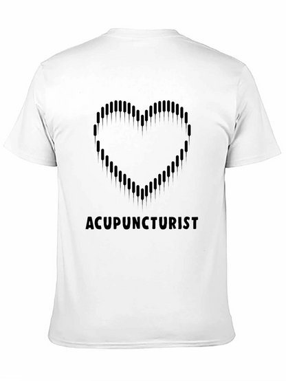 Acupuncturist Heart Graphic Black T-Shirt