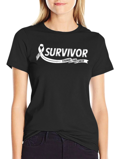 Survivor Stronger Than Cancer Graphic T-Shirt