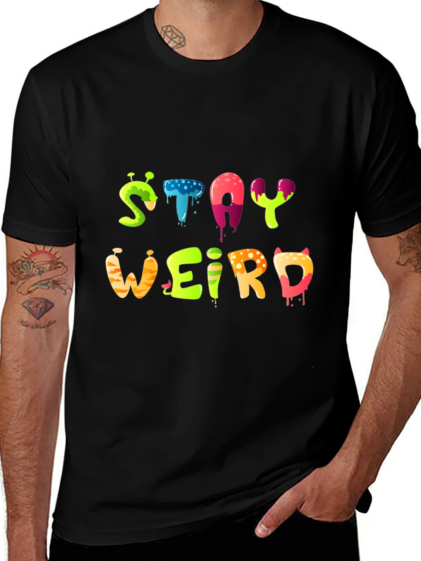 Stay Weird Graphic Tee - Funky Design