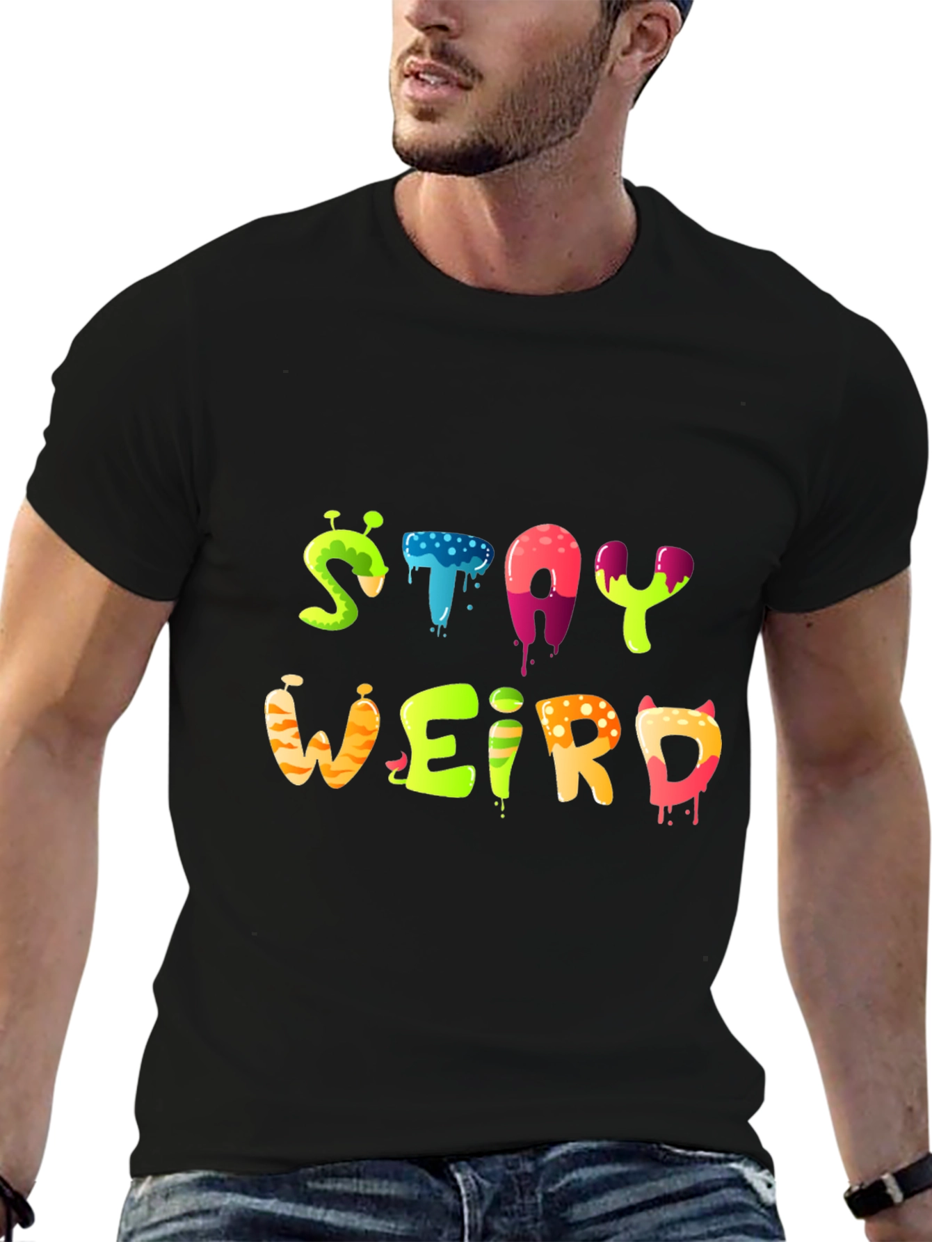 Stay Weird Graphic Tee - Funky Design