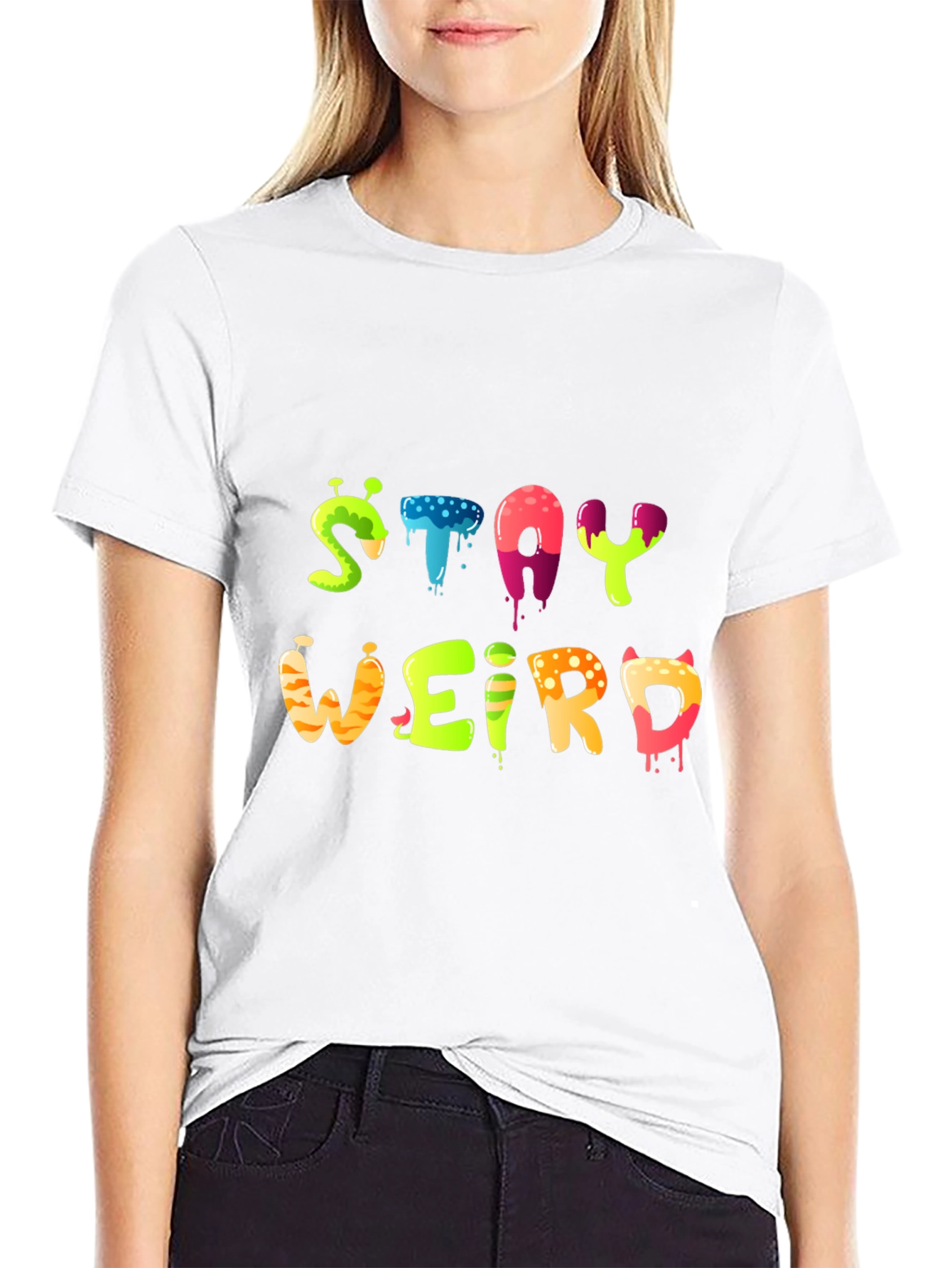 Stay Weird Graphic Tee - Funky Design