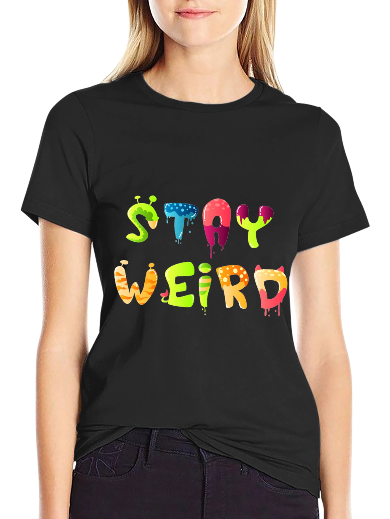 Stay Weird Graphic Tee - Funky Design