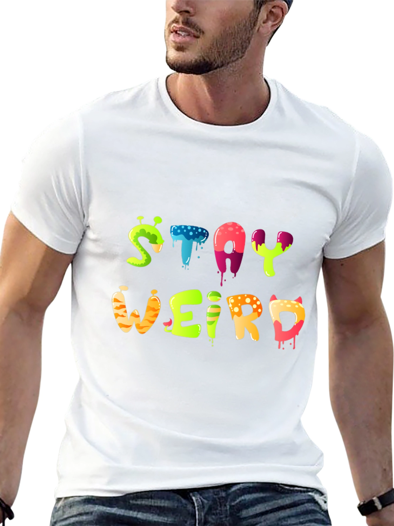 Stay Weird Graphic Tee - Funky Design