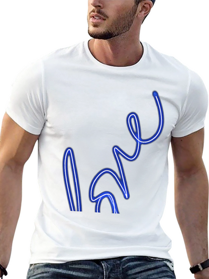 Neon Love Graphic Black T-Shirt