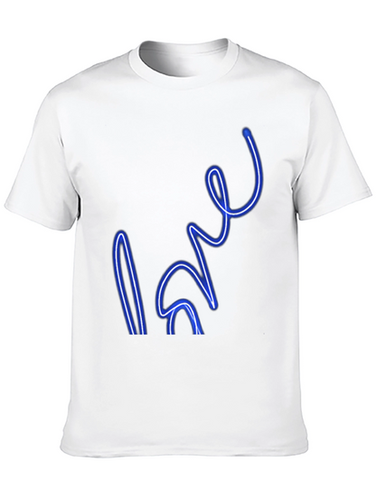 Neon Love Graphic Black T-Shirt