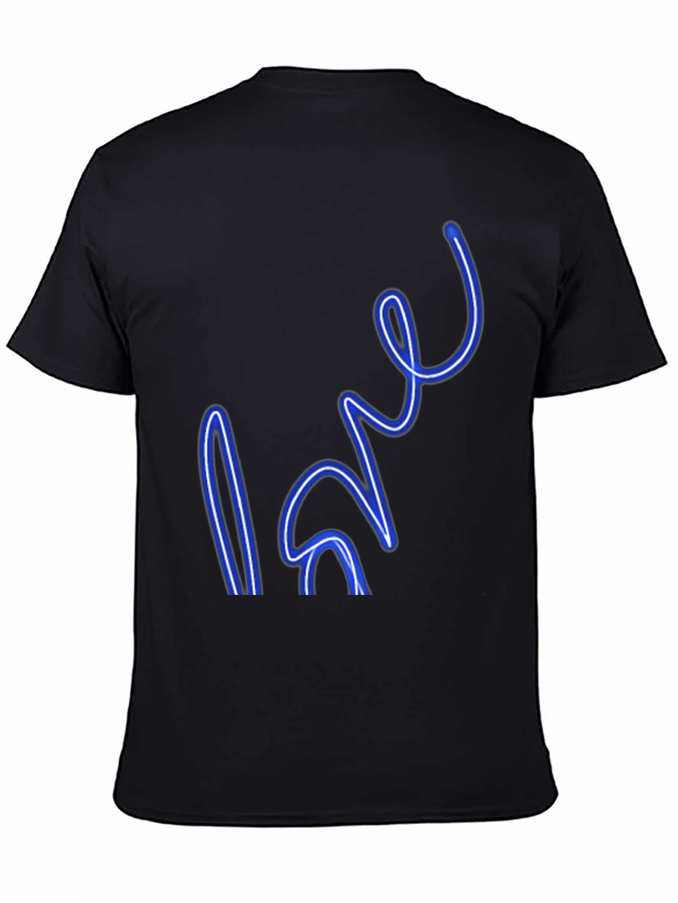 Neon Love Graphic Black T-Shirt
