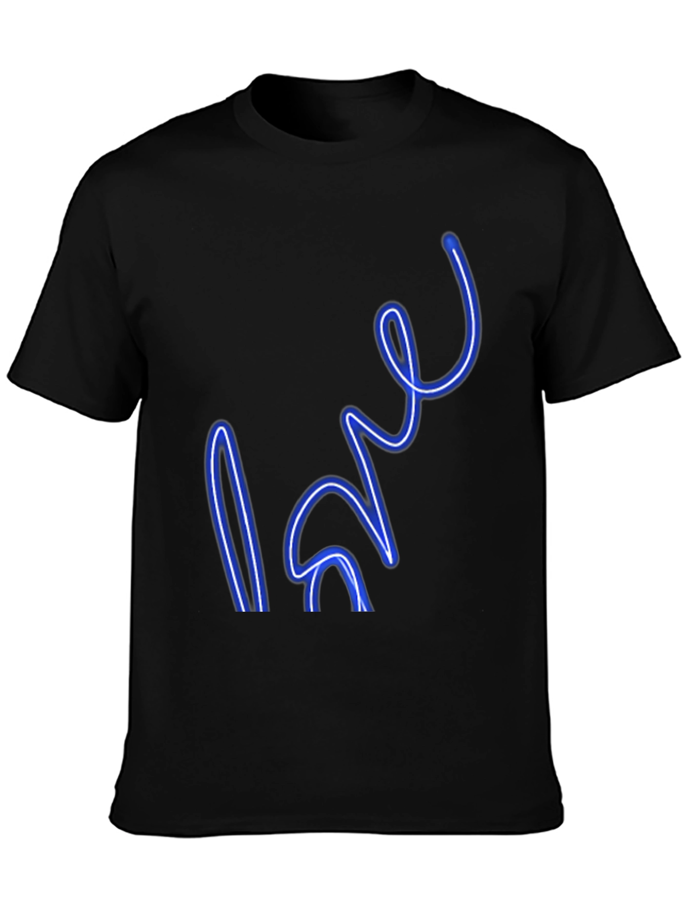 Neon Love Graphic Black T-Shirt