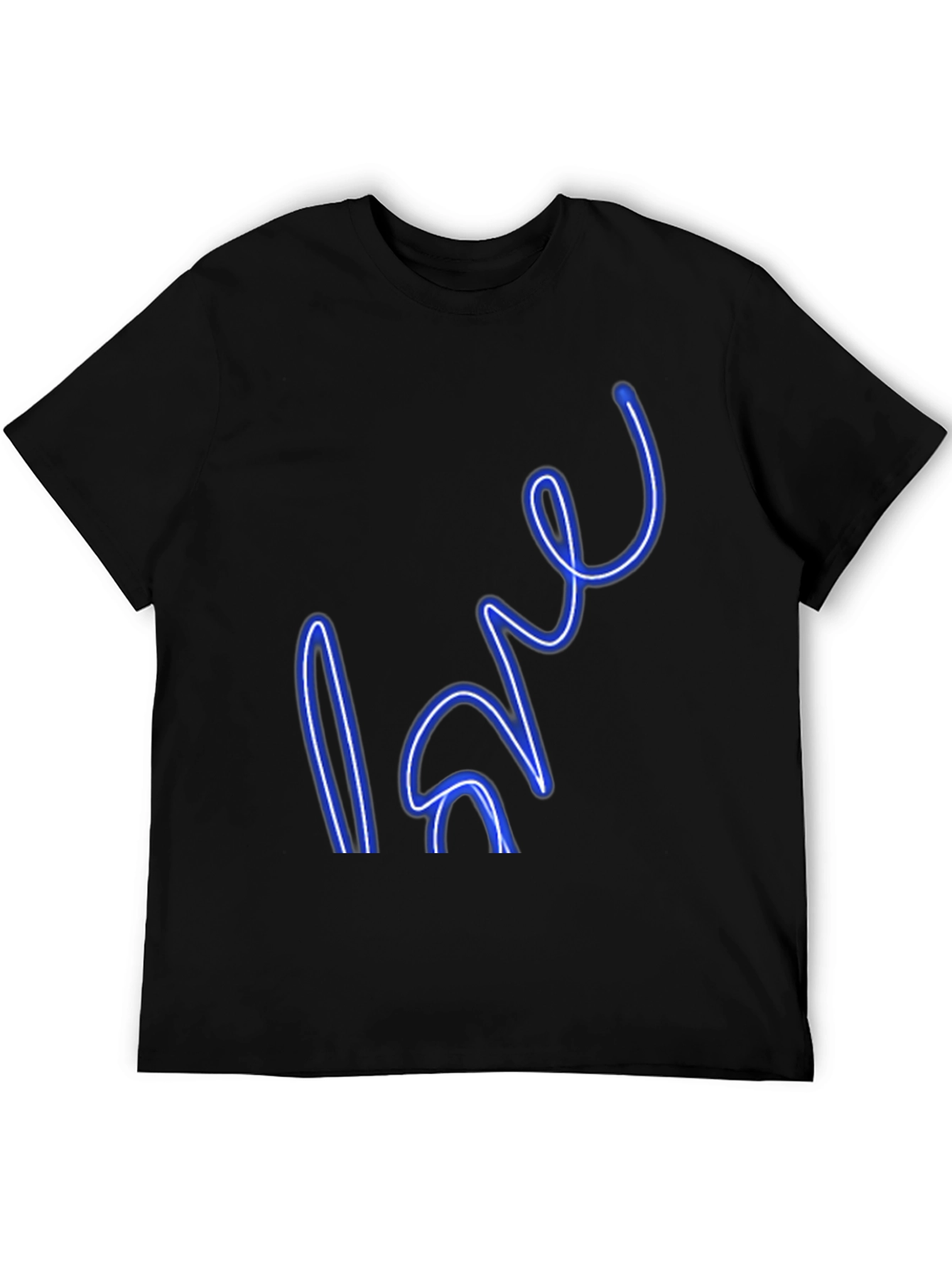 Neon Love Graphic Black T-Shirt