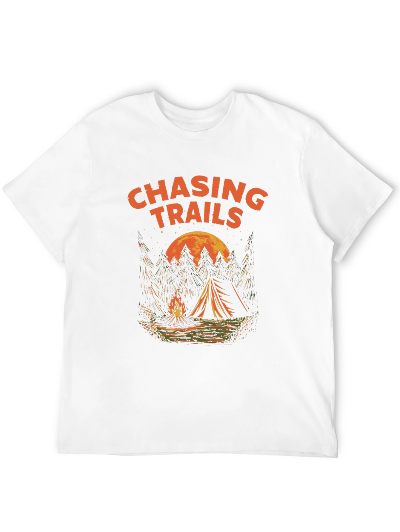 Chasing Trails Camping T-Shirt - Adventure Awaits!