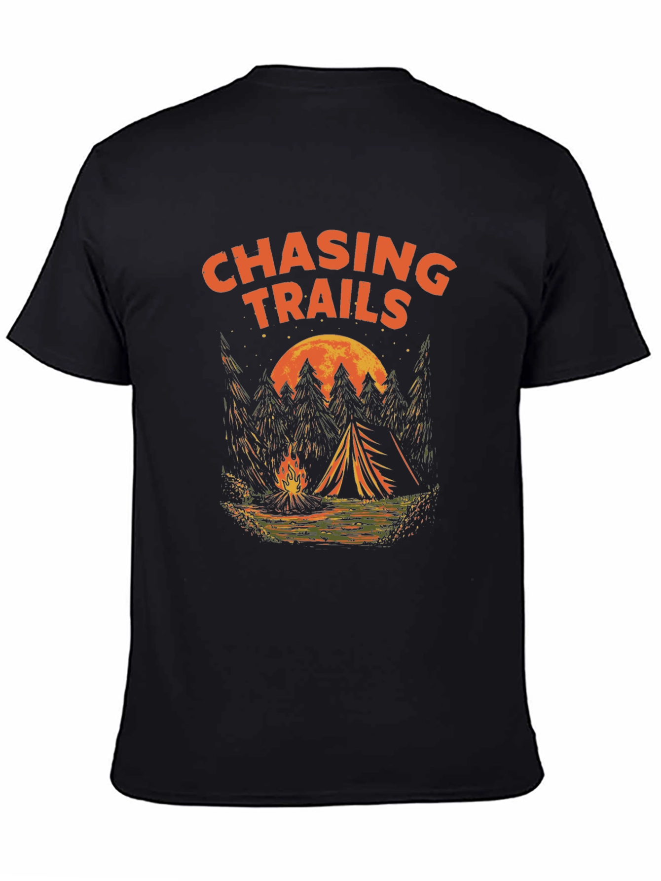 Chasing Trails Camping T-Shirt - Adventure Awaits!