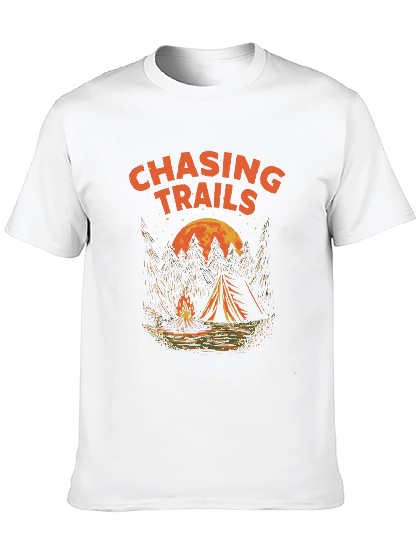 Chasing Trails Camping T-Shirt - Adventure Awaits!