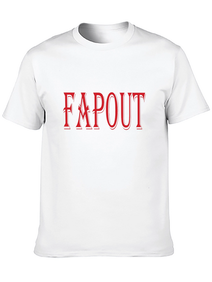 Fapout Graphic T-Shirt - Black Cotton Blend