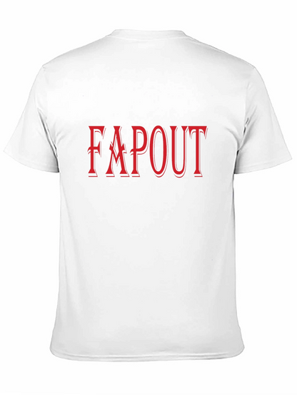 Fapout Graphic T-Shirt - Black Cotton Blend