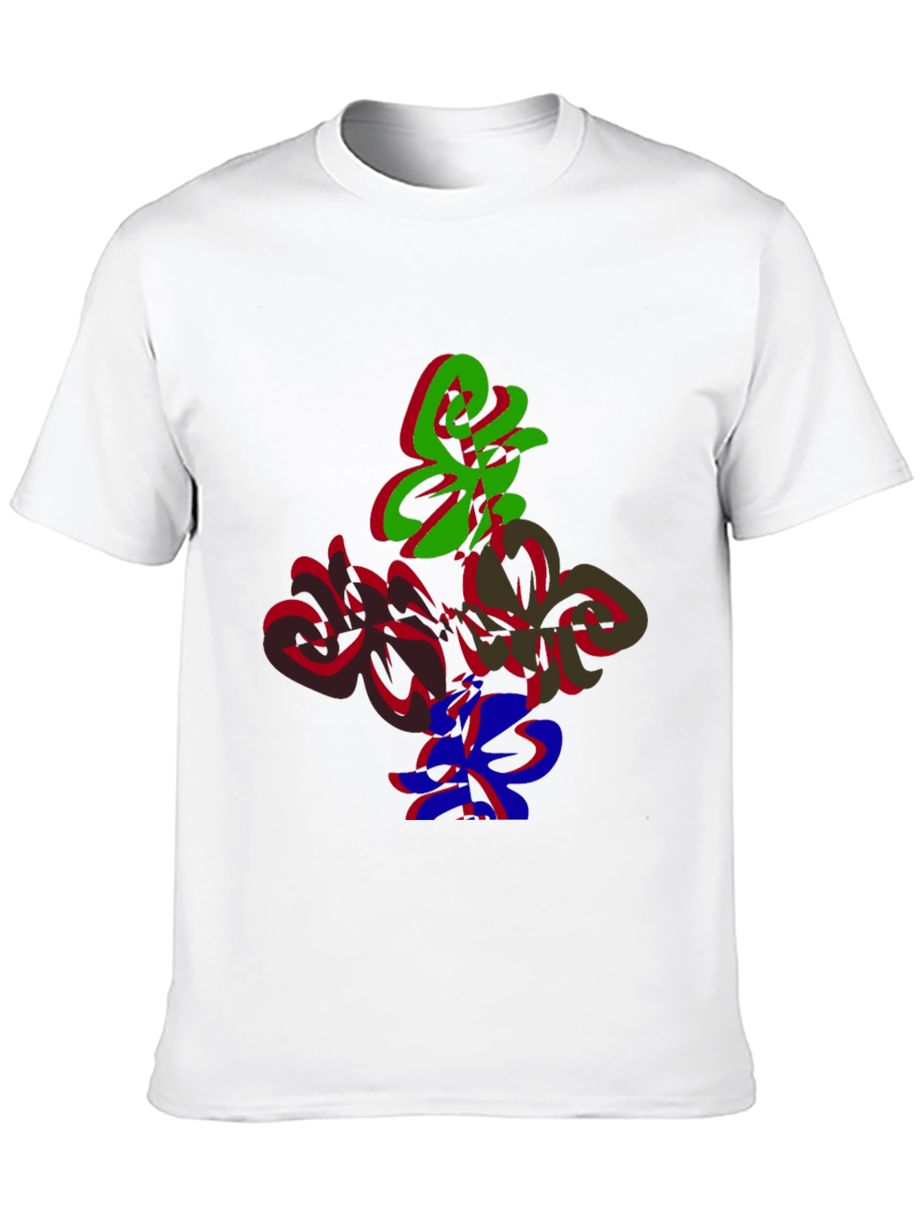 Abstract Graphic Print Crew Neck Tee