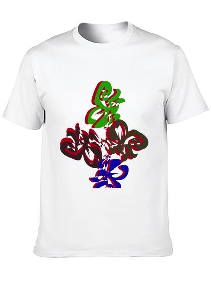 Abstract Graphic Print Crew Neck Tee