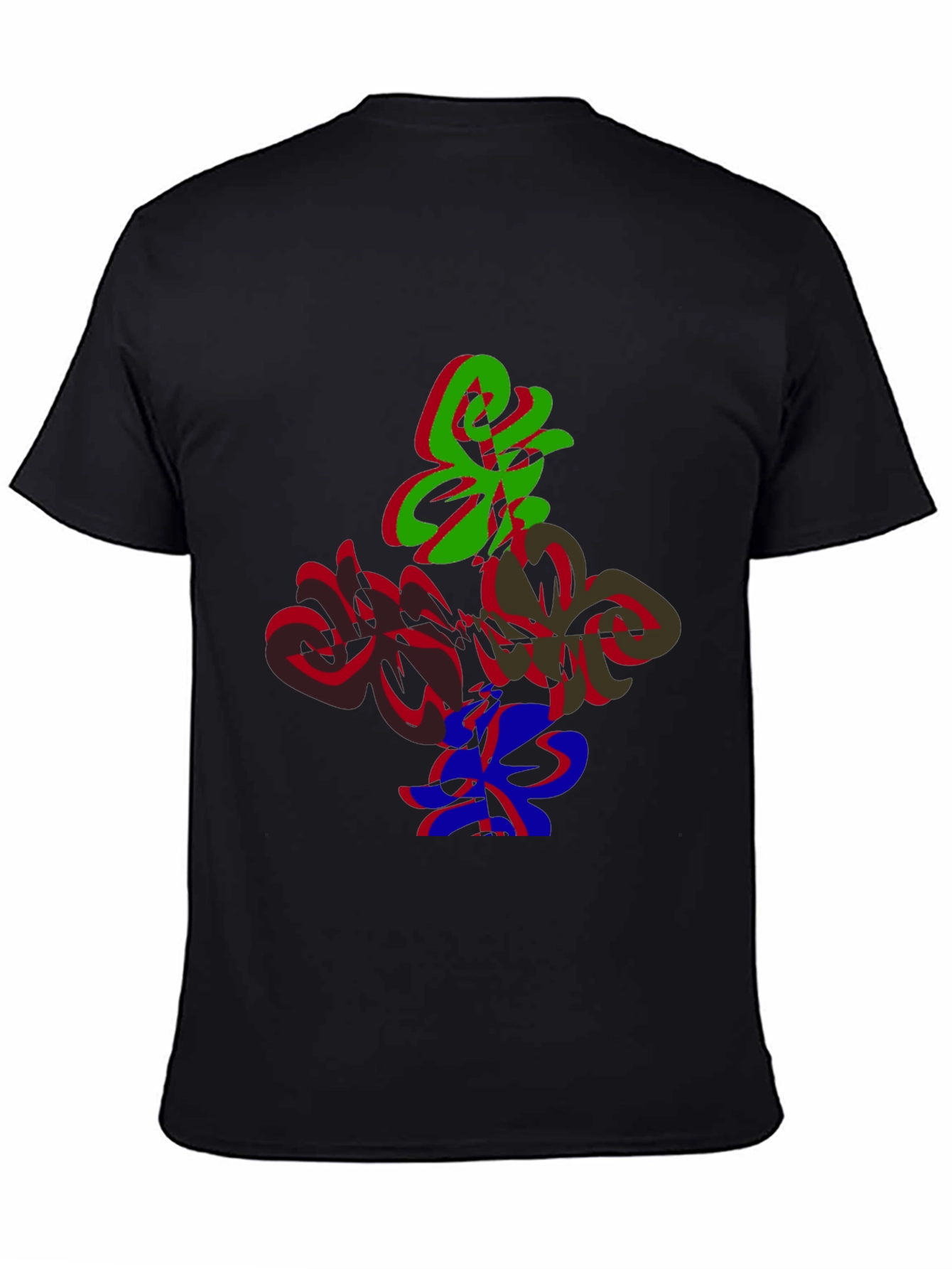 Abstract Graphic Print Crew Neck Tee