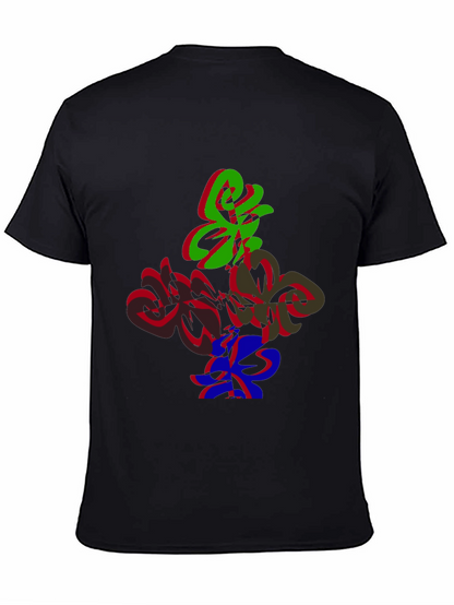 Abstract Graphic Print Crew Neck Tee
