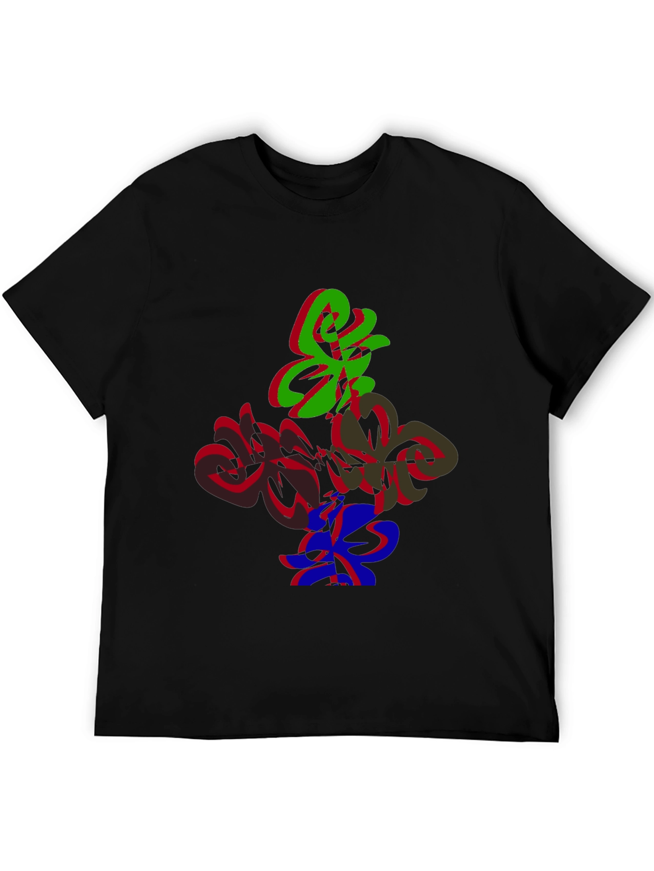 Abstract Graphic Print Crew Neck Tee