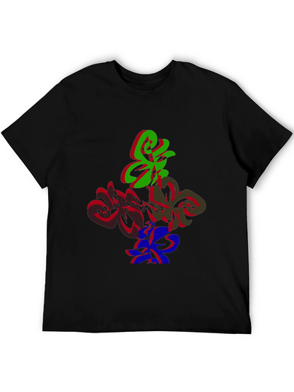 Abstract Graphic Print Crew Neck Tee