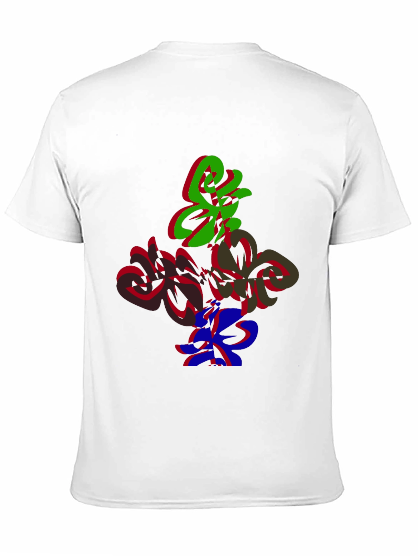 Abstract Graphic Print Crew Neck Tee