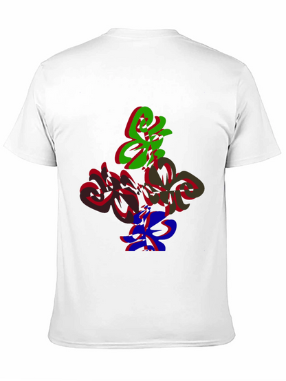 Abstract Graphic Print Crew Neck Tee