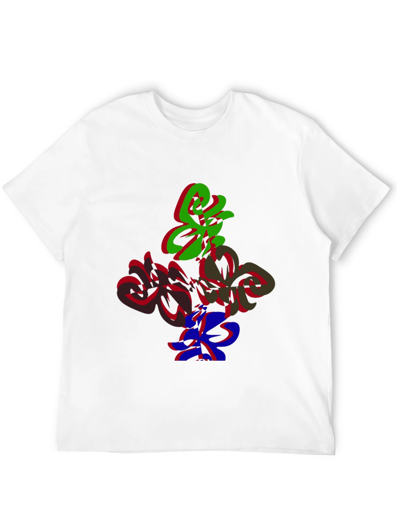 Abstract Graphic Print Crew Neck Tee