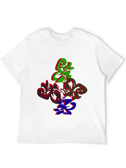 Abstract Graphic Print Crew Neck Tee