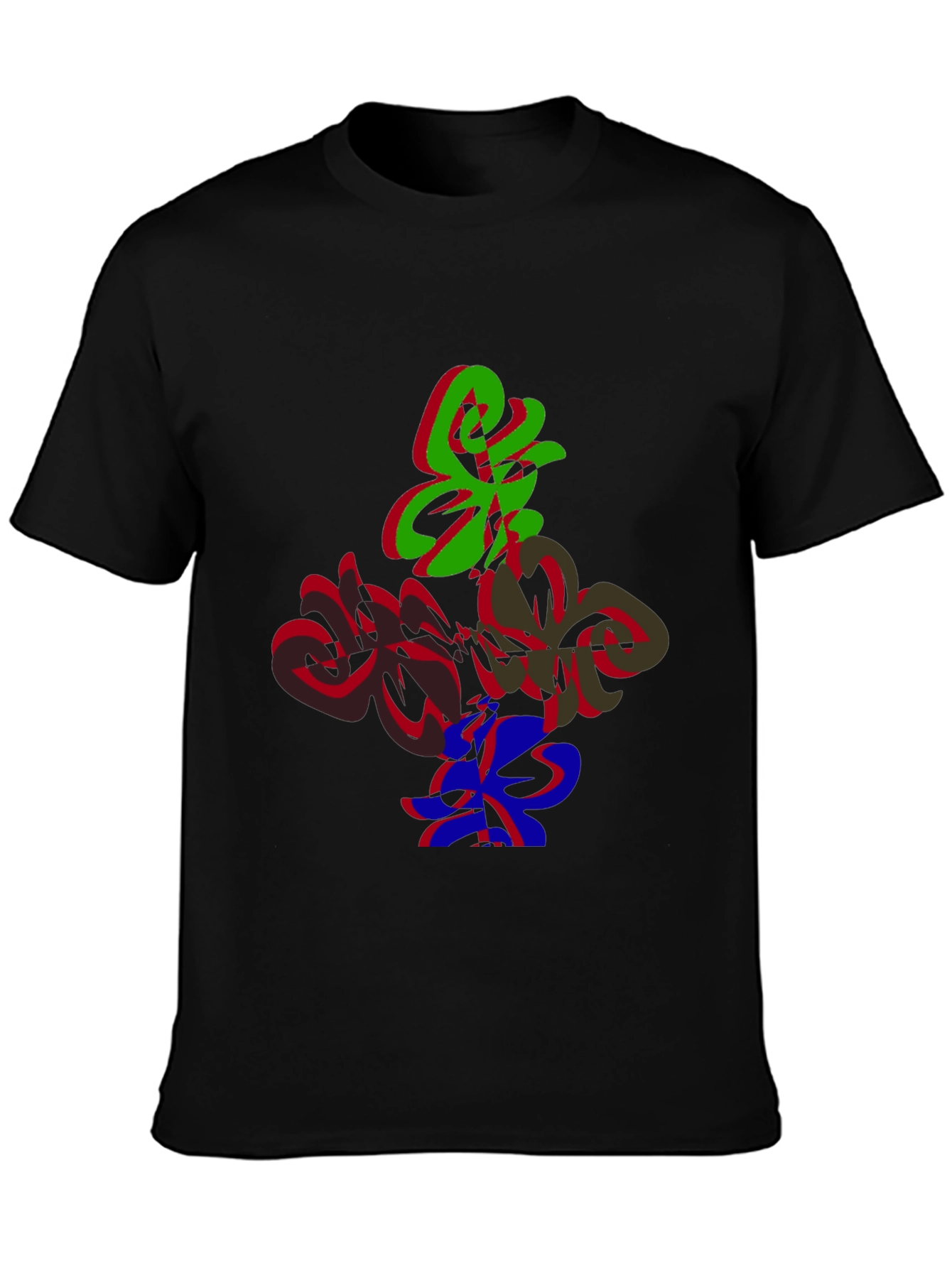 Abstract Graphic Print Crew Neck Tee