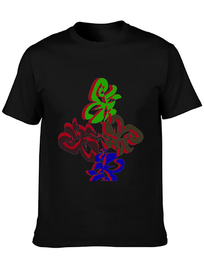 Abstract Graphic Print Crew Neck Tee
