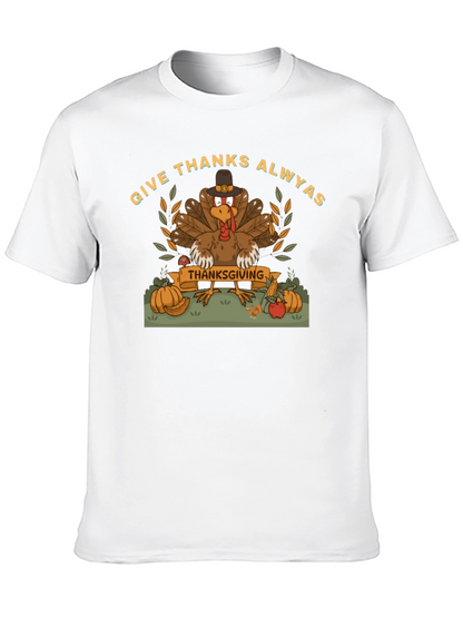 Give Thanks Thanksgiving Turkey Graphic Tee
