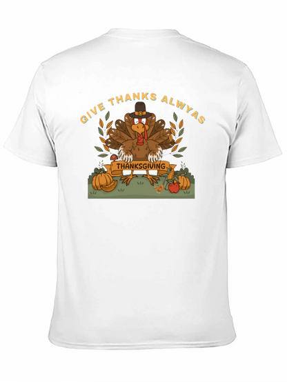 Give Thanks Thanksgiving Turkey Graphic Tee