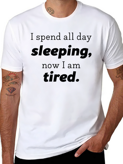 Funny Sleeping All Day Tired T-Shirt