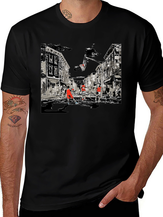 Streetball Graphic Tee - Black Cotton